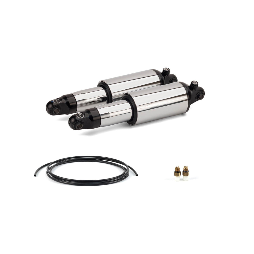 1990-2022 Harley-Davidson Touring Series Chrome Ultimate Ride Kit w/Rebound Adj. - Arnott® Motorcycle Air Suspension